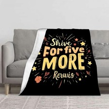 Durable Soft  Warm Flannel Blanket - Cozy Floral  Star Pattern for Sofa Travel