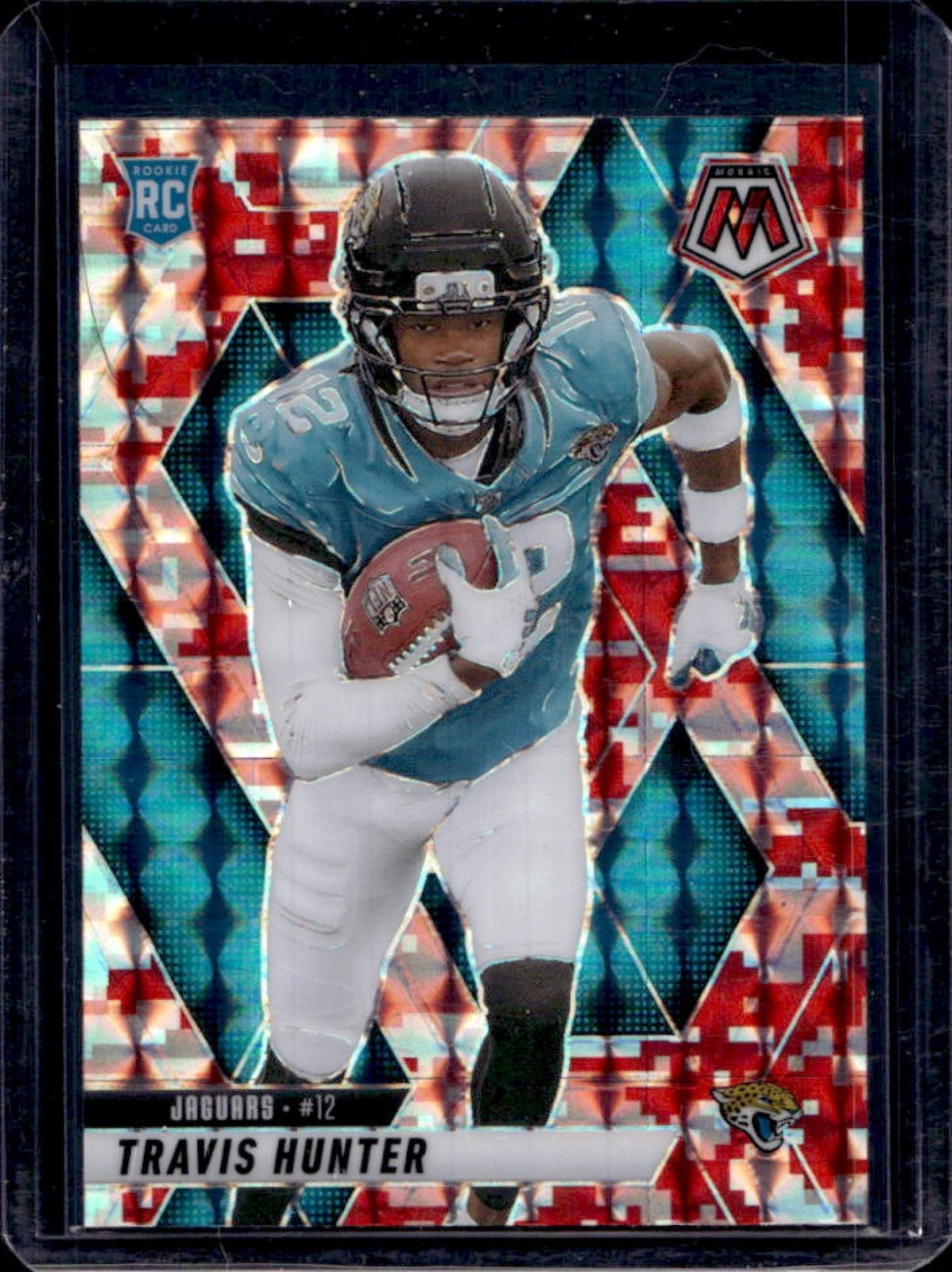 2025 Mosaic Travis Hunter Rookies RC Camo Red Prizm Rookie #301 Jaguars
