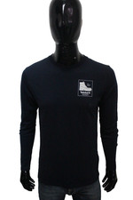 Timberland Pull Homme Manches Longues Bleu Marine Coton Bio Logo Taille S