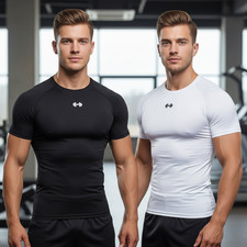 Men  s Compression T-Shirt Quick Dry Athletic Running Sportswear Gym Top