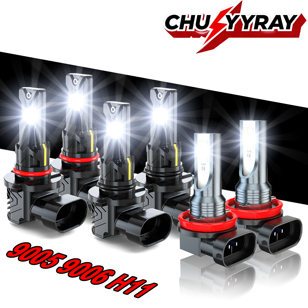 For Dodge Avenger Sedan 4-Door 2013-2014 6000K LED Headlights Fog Lights Bulbs