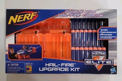 NERF Hail-Fire Upgrade Kit NEW 4 Clips + 24 Elite Darts Foam 20+ yrs Selling