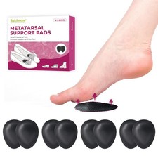 4-Pair Metatarsal Pads for Pain Relief - Ball-of-Foot Cushions for Forefoot S...