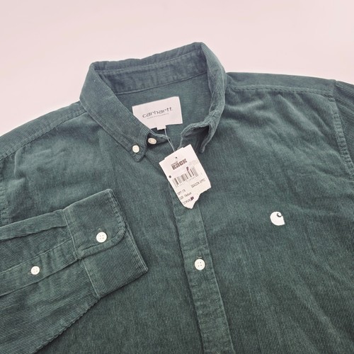Carhartt WIP Madison Cord Shirt Mens Medium Green Button Down Long Sleeve NWT