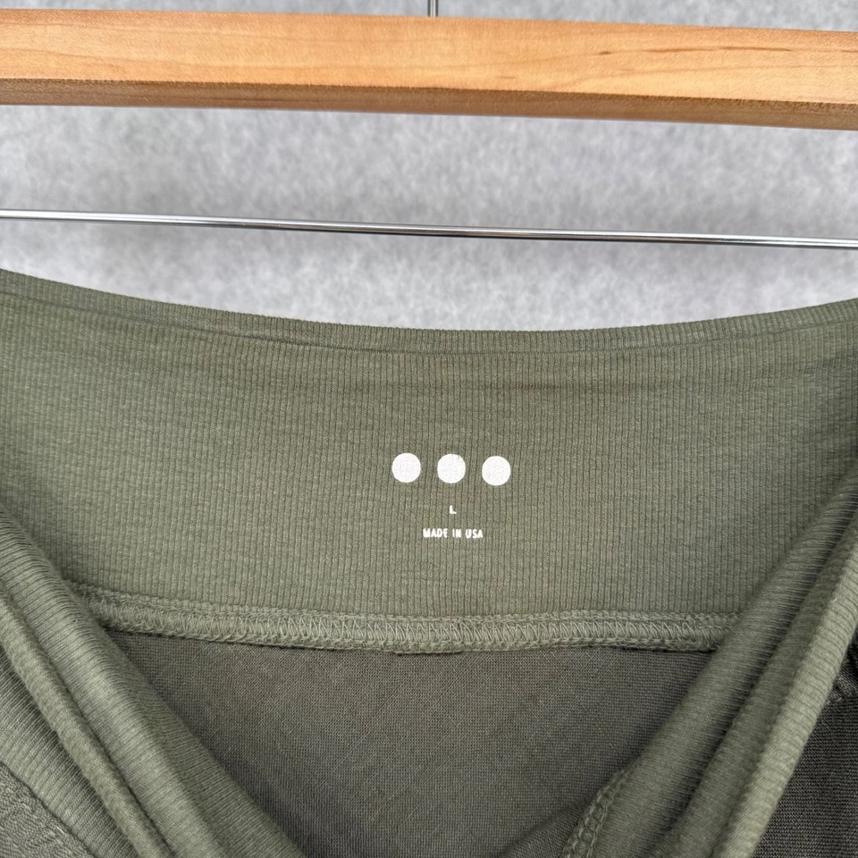 Три точки женщин Midi длины льняной юбки размер L оливковый зеленый тянуть на сделано в США - Изображение 4 из 4