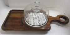 Vtg. 70’s Goodwood Tropical Walnut Wood Cheese Board Tray Charcuterie