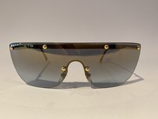 NOS Vintage Playboy 1980s unisex sunglasses flashy gold studs with mirror lens 