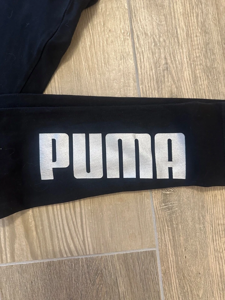 LEGGINGS DONNA PUMA ESSENTIALS LOGO 586832-01 col. nero/bianco - Immagine 3 di 4