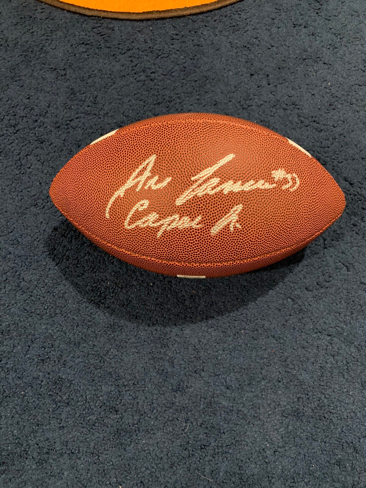 Jose Canseco Autographed Signed Capas Jr. Full Name Wilson Football, JSA 