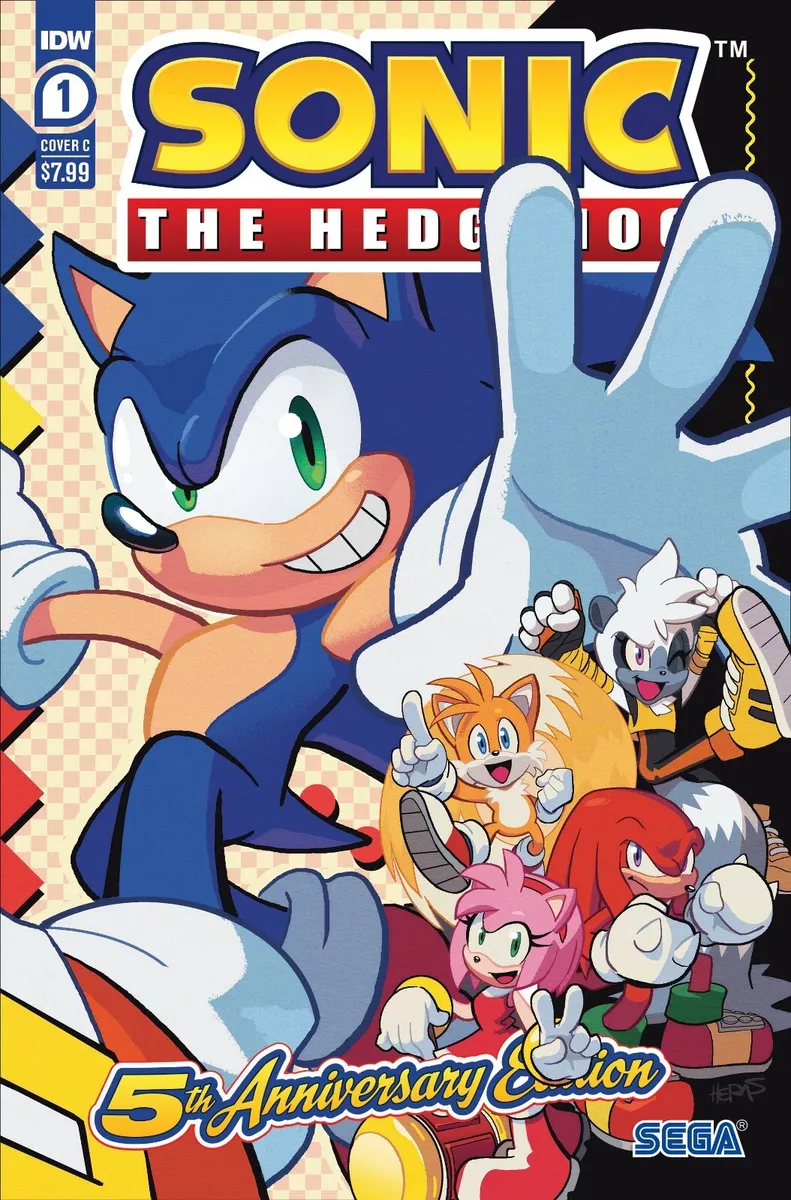 Sonic the Hedgehog 5th Anniversary #1, Select Covers