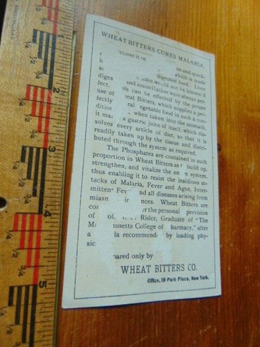 Antik Adv. 1880er Jahre Karte - Weizenbitter, NY - Junge trägt Riesenflasche - Bild 2 von 2