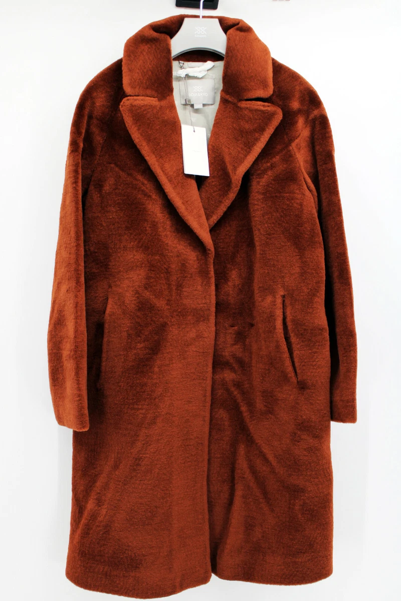 Soia Kyo Womens Size M Rubina Embossed Wool Coat