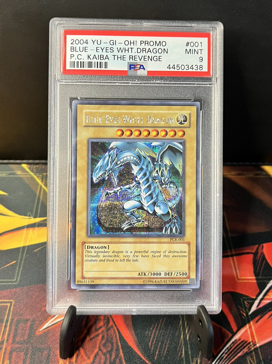 YuGiOh Blue-Eyes White Dragon PCK-001 PSA 9 Mint Prismatic Secret Rare