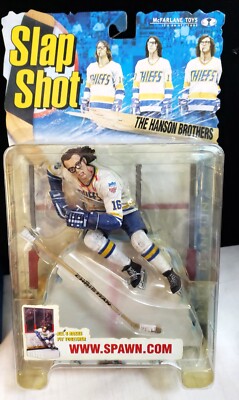 Rare Bloodied McFarlane  SLAP SHOT   Hanson Brothers Hockey Jack  Hanson #16 NIB