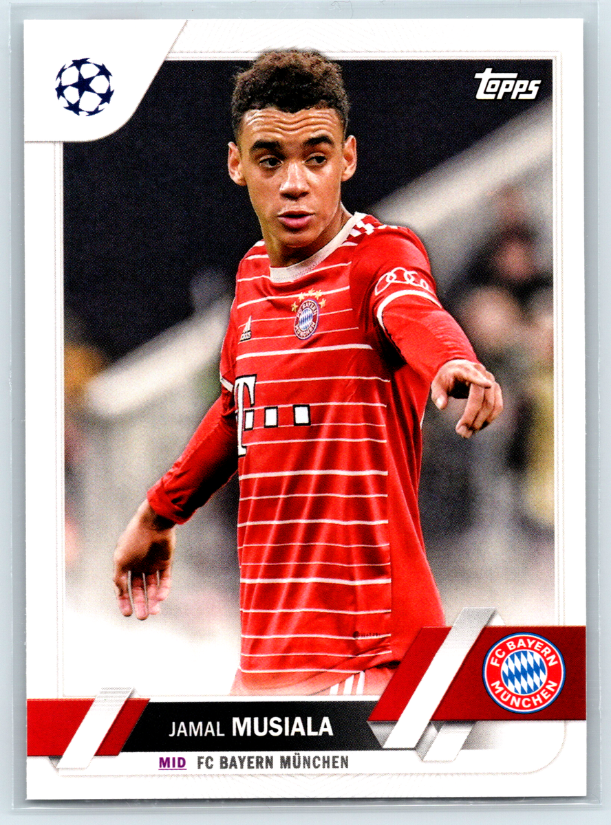 Jamal Musiala 2023 Topps UEFA Club Image Variation SSP #42 Bayern