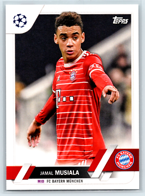 Jamal Musiala 2023 Topps UEFA Club Image Variation SSP #42 Bayern