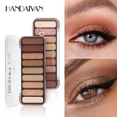 9-Color Eyeshadow Palette - Matte & Shimmer Neutrals Earth Tones Makeup Kit