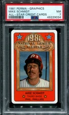 PSA 7 NM MINT 1981 PERMA-GRAPHICS MIKE SCHMIDT ALL-STAR CREDIT CARDS 29034 B160
