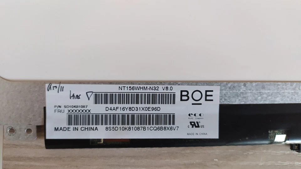 NT156WHM-N32 V8.0 DISPLAY PER LENOVO IDEAPAD 110-15ISK - Immagine 3 di 3