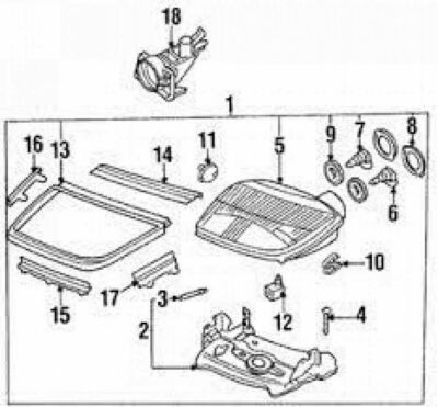 Nissan Genuine OEM 300ZX Z32 Headlamp End Rubber LH 26078-30P00 | eBay