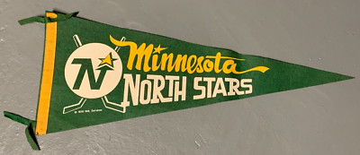 Vintage 1970 MINNESOTA NORTH STARS NHL Hockey League Team Felt Banner Pennant