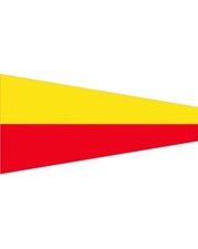 EDER # 7 SIGNAL CODE NAUTICAL PENNANT FLAG NUMBER SEVEN ICOS  1 1/3' x 3' Size 3