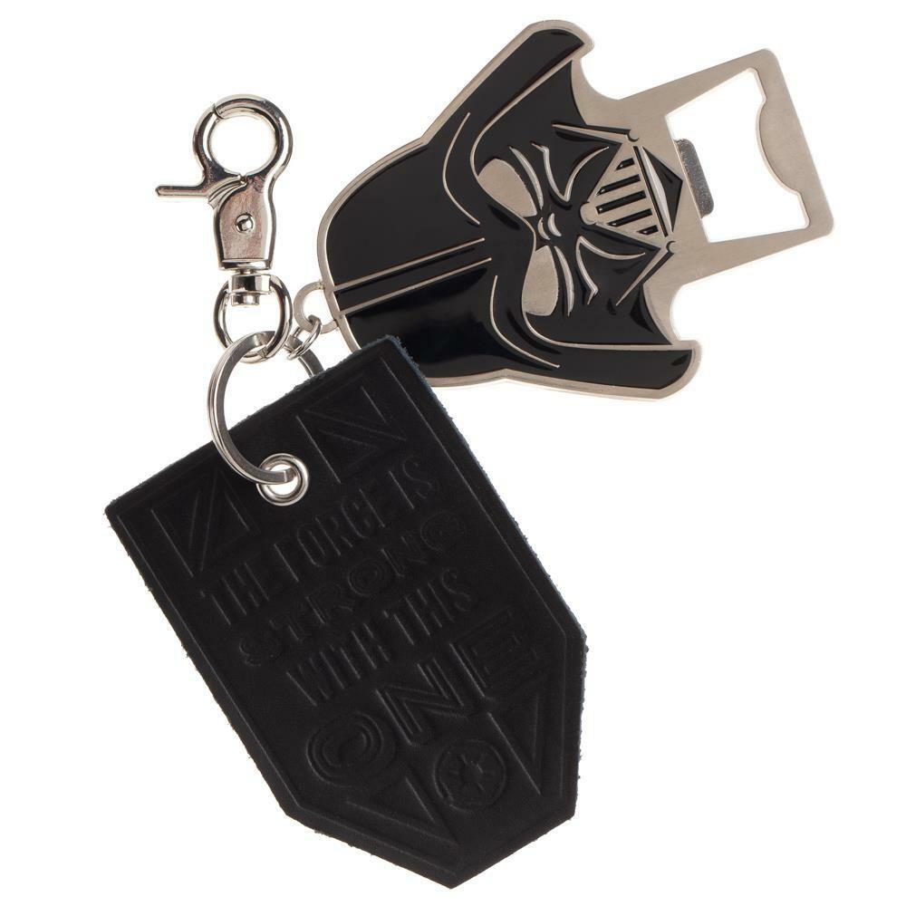 Star Wars Darth Vader Leather Tag & Bottle Opener Metal Keychain