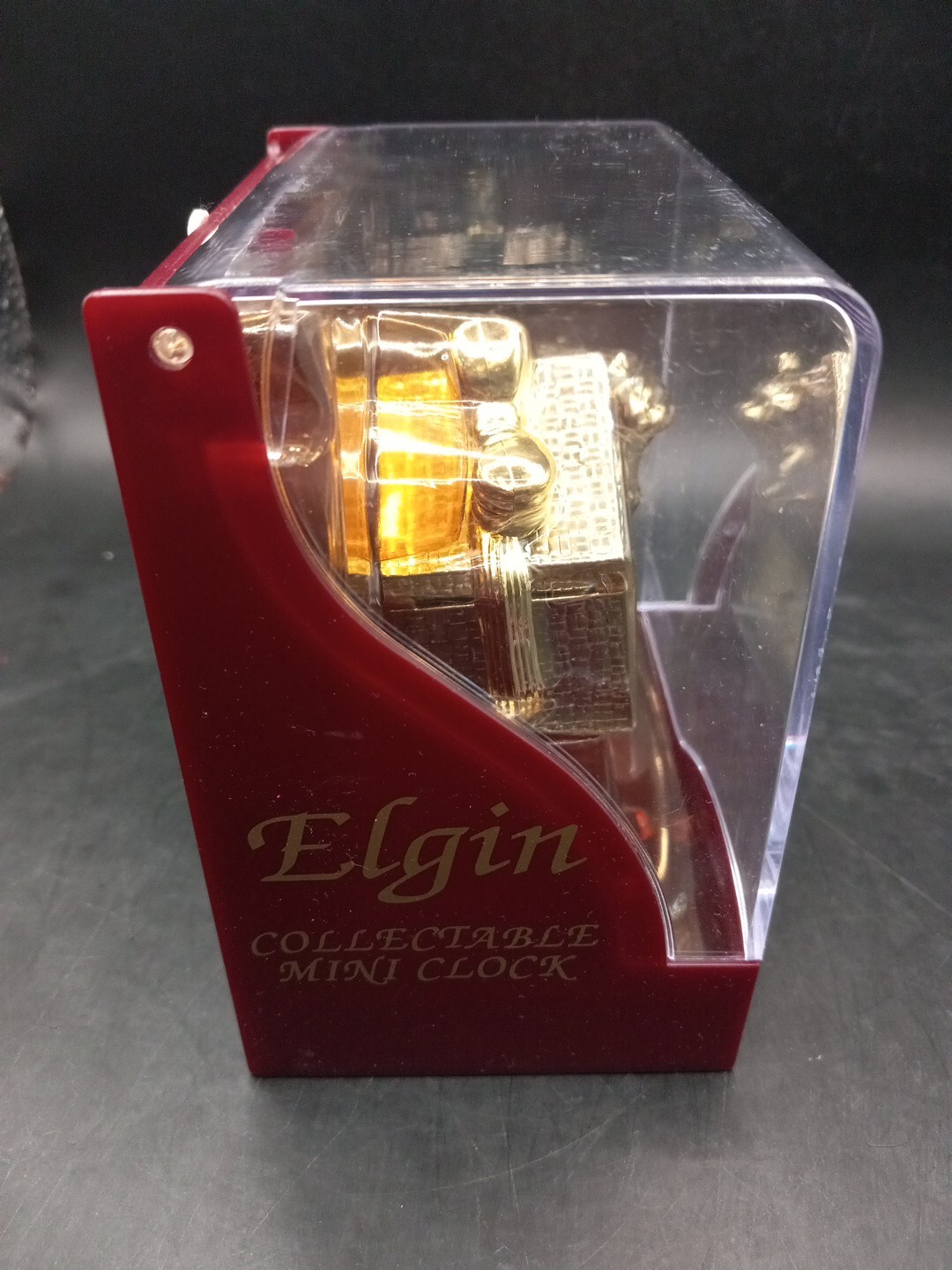 Elgin Collectible Mini Clock Kitten Cat in Present Box