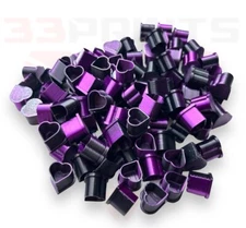 Heart Shaped Tattoo Ink Cups Caps Medium #13 100pcs Plastic Disposable (PUR/BLK)