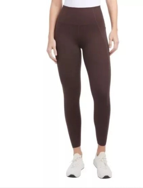 Danskin L Activewear High Rise Non Slip Athletic Leggings Tulip Anlkle Hem Pants