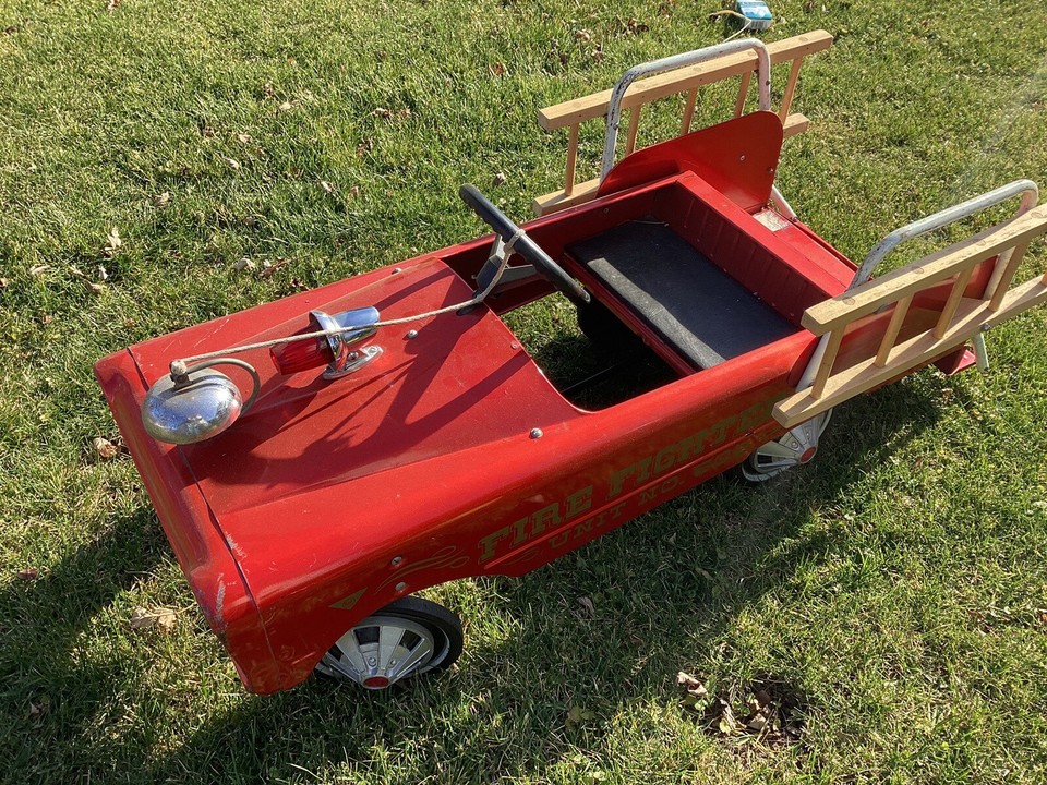 VINTAGE PEDAL CAR GREAT STRAIGHT COMPLETE PEDAL CAR eBay