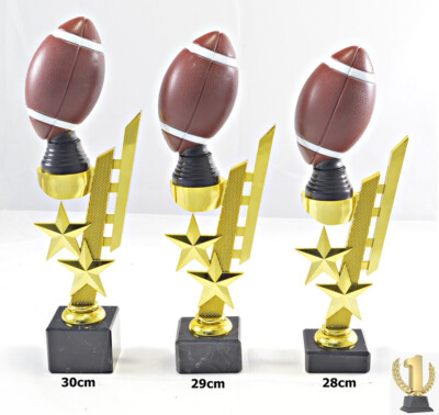 Football Pokale/Trophäen komplette 3er Serie oder Einzeln mit Wunschbeschriftung