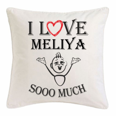 I Love Meliya KISSENBEZUG 40X40cm Ich Liebe Meliya Weiss 105902