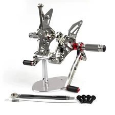 Full Rearsets Foot pegs Rear set Fit For SUZUKI GSR750 GSXS750 GSX-S750 11-16 Gy