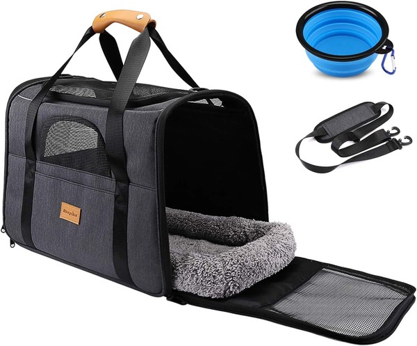 Faltbare Hunde-Tragetasche Katzen-Transporttasche FüR Haustiere 47L X 32B X 36H-image