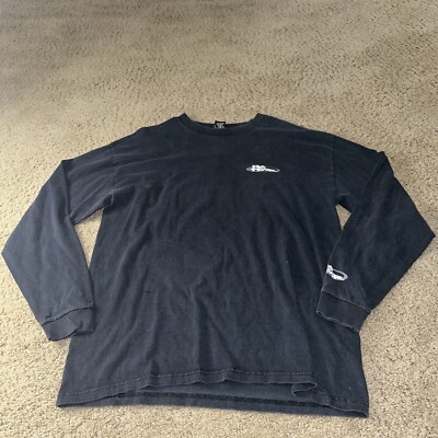 VTG No Fear Long Sleeve Size L UFCY2K Faded Black Can t Hit What You Can t See