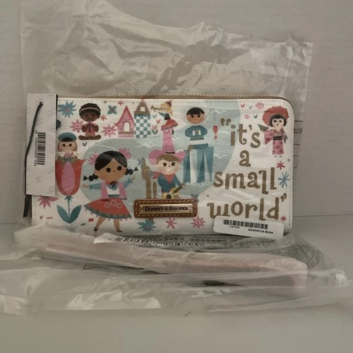 2024 Disney Parks Dooney & Bourke It's a Small World Wristlet Wallet - NEW HTF