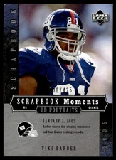 2005 Upper Deck Portraits Scrapbook Moments Tiki Barber 238/425 New York Giants