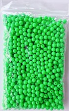 Pkg of 1000 each Neon Lime Green UV 6mm plastic round beads