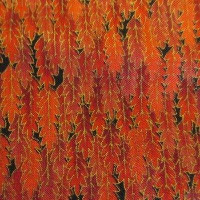 Hoffman International Fabric Screen Print Red Black Gold 31'' x 44 Cotton Fabric