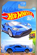 2018 Hot Wheels #99 HW Exotics 8/10 '17 FORD GT Blue w/Chrome Pr5 Spoke Wheels