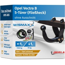 ANHÄNGERKUPPLUNG starr passt für Opel Vectra B 95-98 +13pol E-Satz ABE NEU