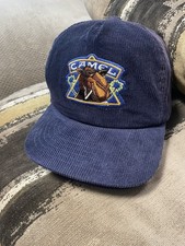 VINTAGE Camel Cigarette Smooth Character Joe Camel Corduroy Snapback Cap Hat