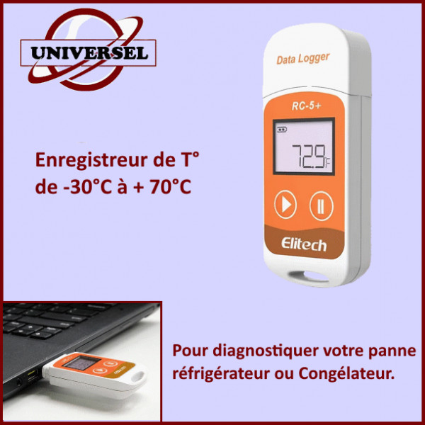 Enregistreur de température USB réutilisable avec écran LCD pour colis