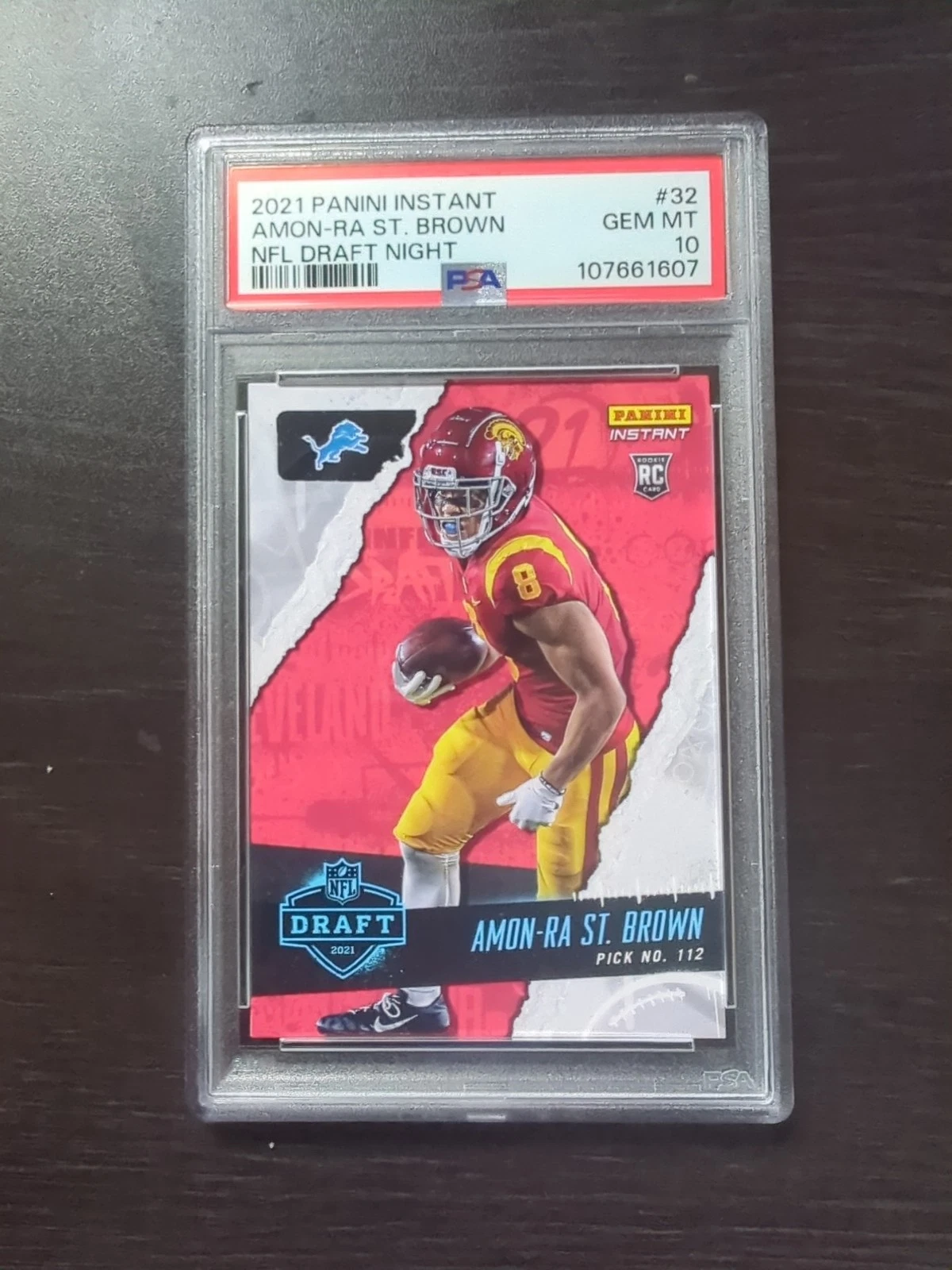 Amon-Ra St. Brown Panini Instant NFL Draft Night #32 Base