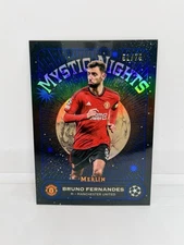 BRUNO FERNANDES 2023-24 Topps Merlin UEFA Mystic Nights Blue /75 Man U #MN-16