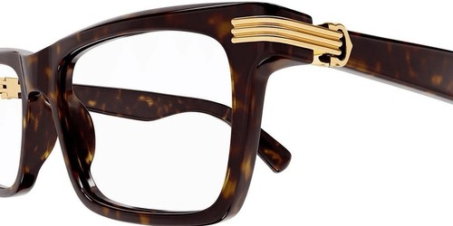CARTIER CT0420O-002 Gafas Cuadradas Doradas Habana 53mm AUTÉNTICAS - Imagen 2 de 8