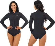 MWTA Wetsuit Women Shorty 2.0mm Neoprene Front Zipper Size 10