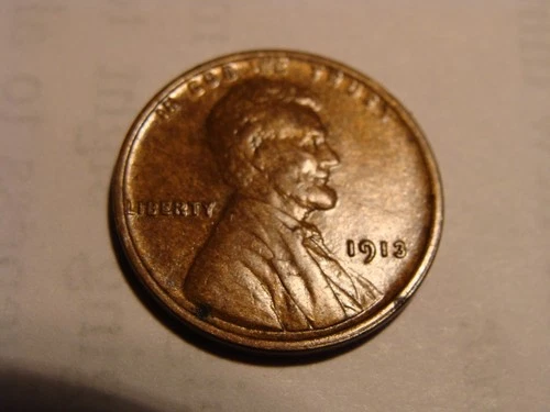 1913 Lincoln Cent - planchet flaw on reverse!