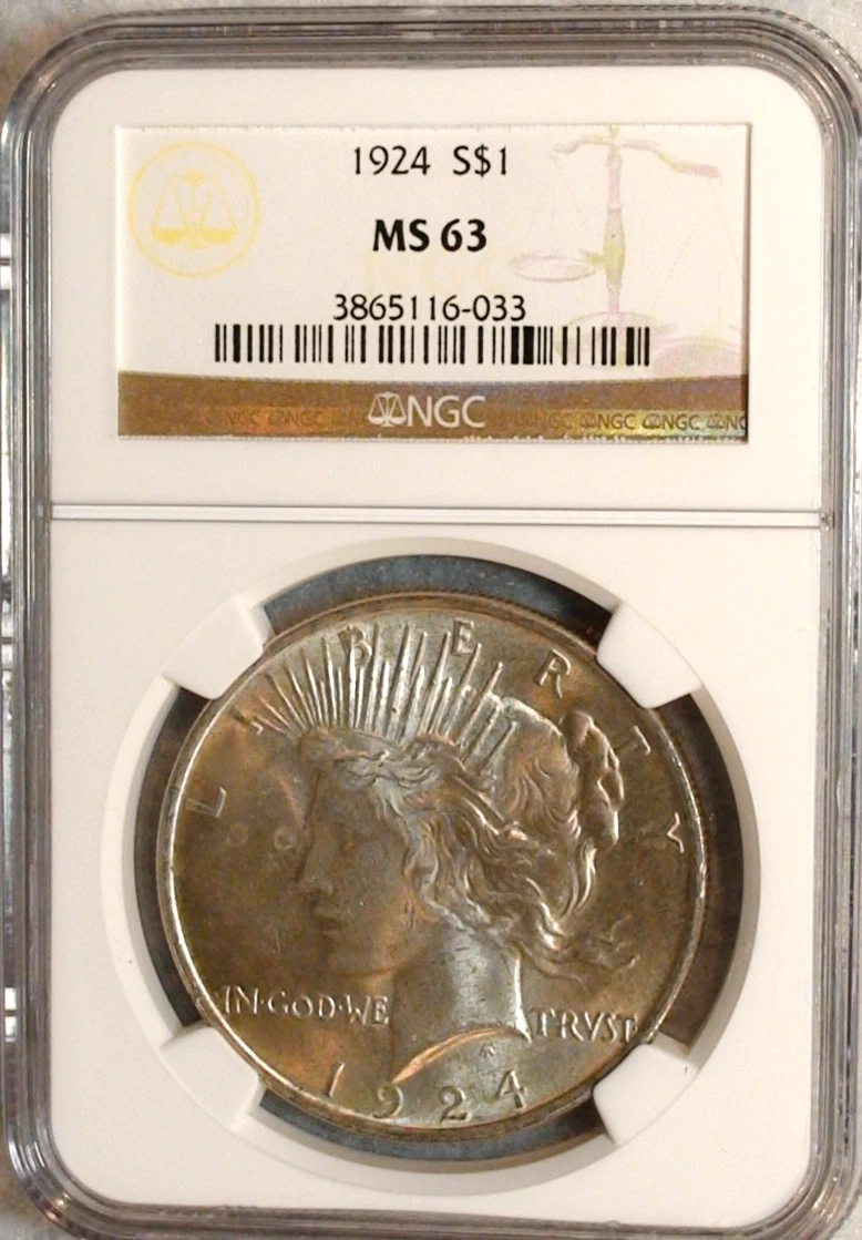 MS 63 Graded 1924 Year Peace Dollars (1921-1935) for sale | eBay